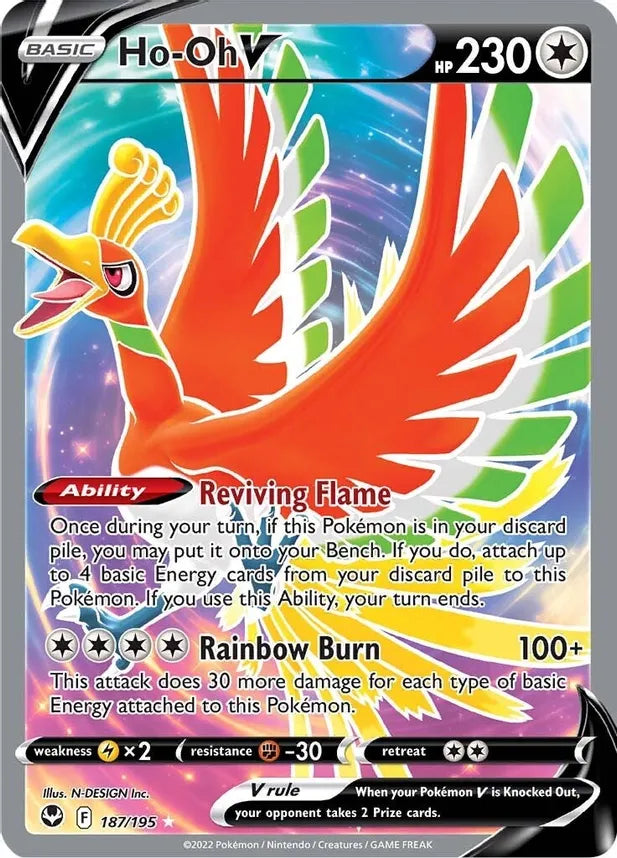 Ho-Oh V [187/195](Full Art) SWSH12: Silver Tempest