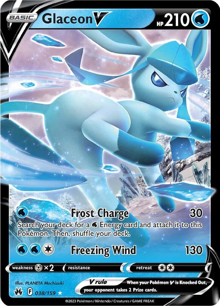 Glaceon V [038/159 ] - Crown Zenith