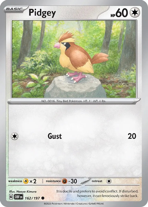 Pidgey [162/197] SV03: Obsidian Flames