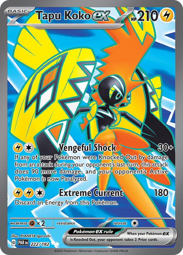 Tapu Koko ex [222/182] - SV04: Paradox Rift