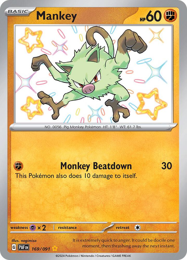 Mankey [169/091] - SV: Paldean Fates