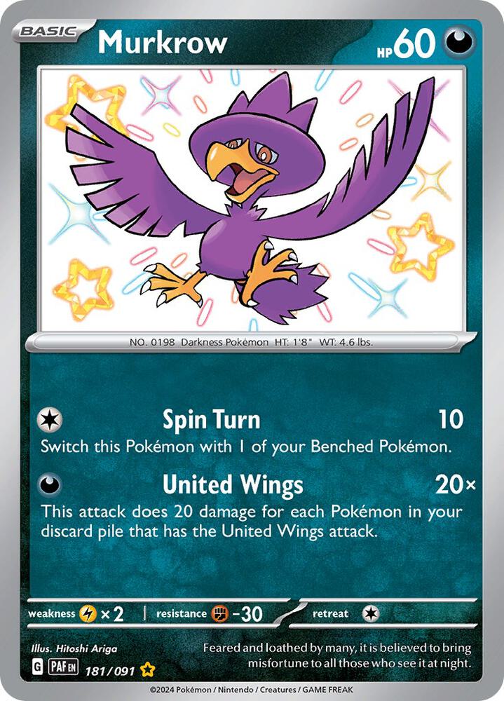 Murkrow [181/091] - SV: Paldean Fates