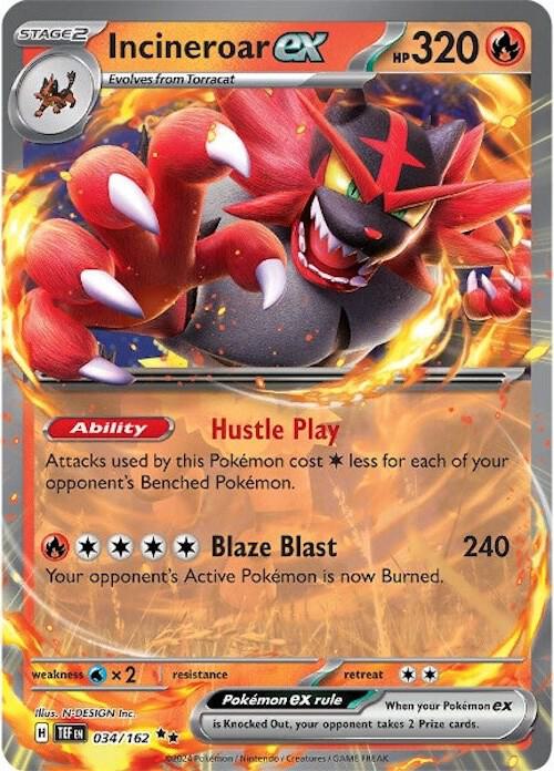 Incineroar ex [034/162] - SV05: Temporal Forces