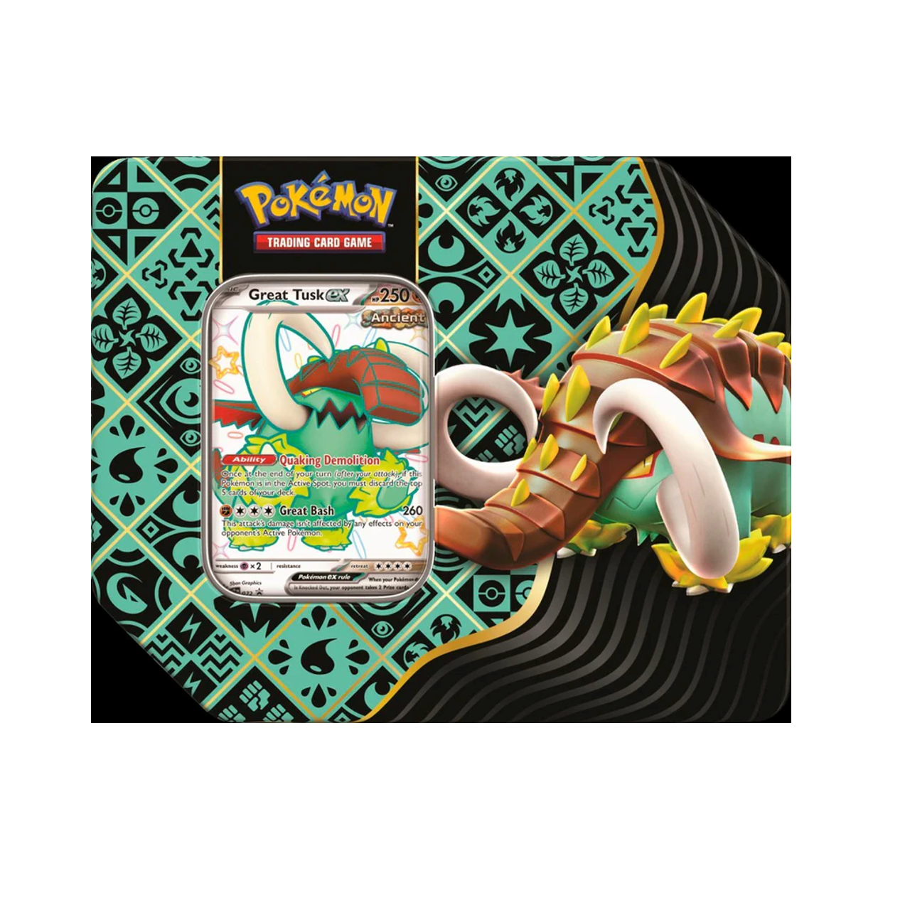 Pokemon SV4.5 Paldean Fates Shiny - Great Tusk ex Tin