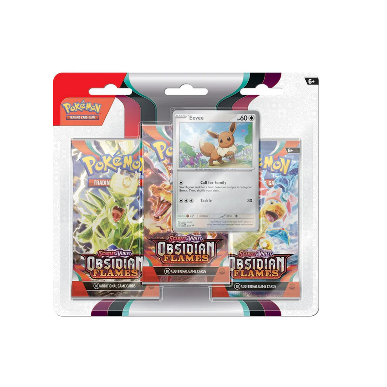 Scarlet & Violet: Obsidian Flames - 3-Pack Blisters - Eevee