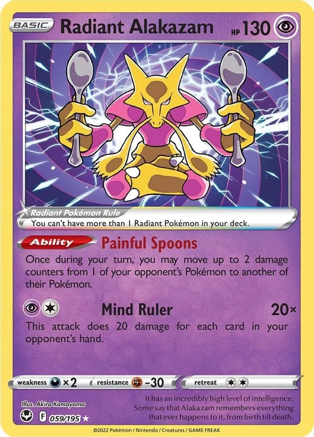 Radiant Alakazam [059/195] SWSH12: Silver Tempest