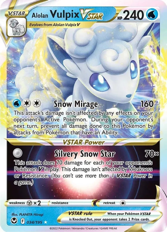 Alolan Vulpix VSTAR [034/195] SWSH12: Silver Tempest